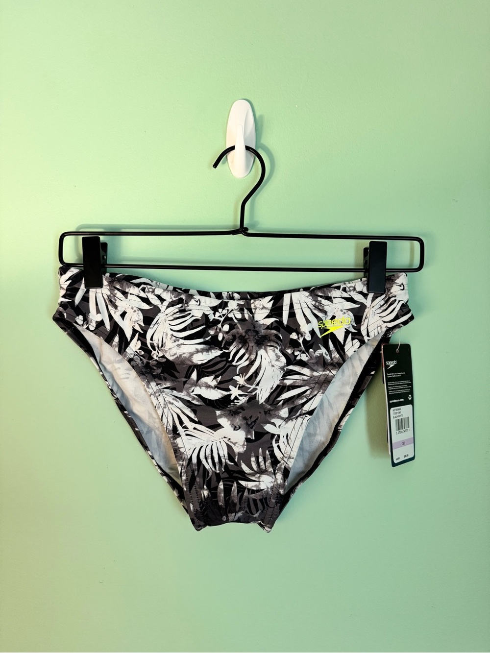 Men’s Speedo Swim Brief in Black/White - Size 32 - New With Tags!